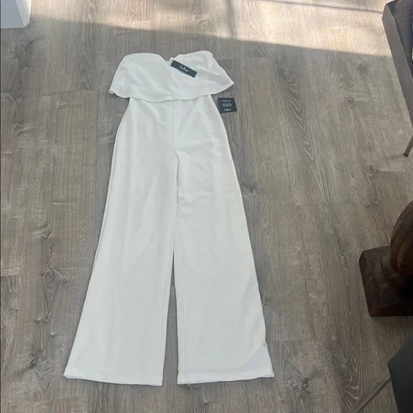 Lulus White Off-Shoulder Jumpsuit - Picture 2 of 8